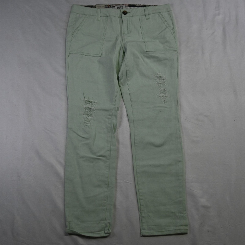 NEW Buckle 29 Short Mollie Ankle Skinny‎ Green Stretch Womens Chino Pants
